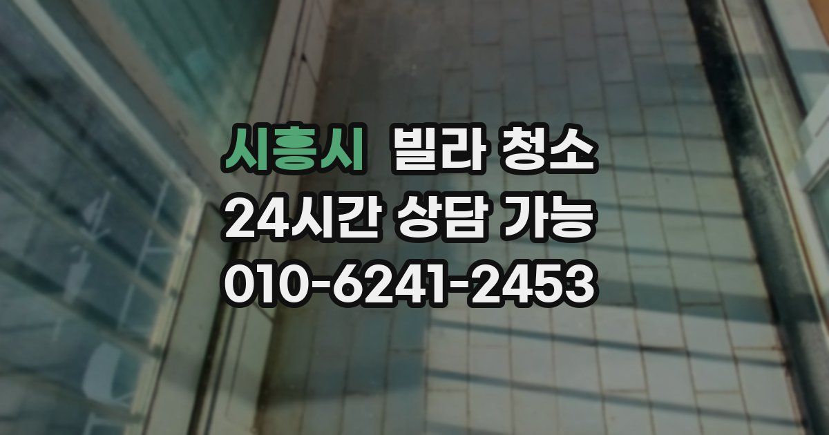 시흥시 빌라 청소