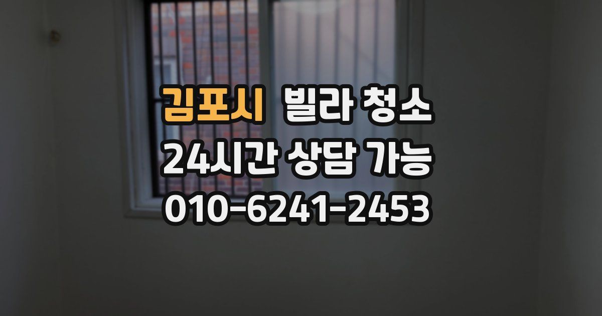 김포시 빌라 청소