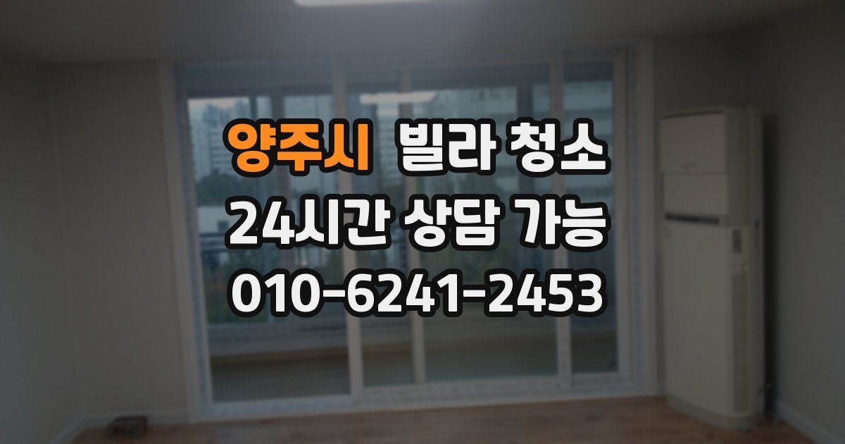 양주시 빌라 청소