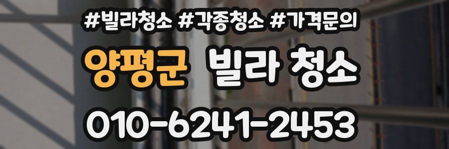 양평군 빌라 청소