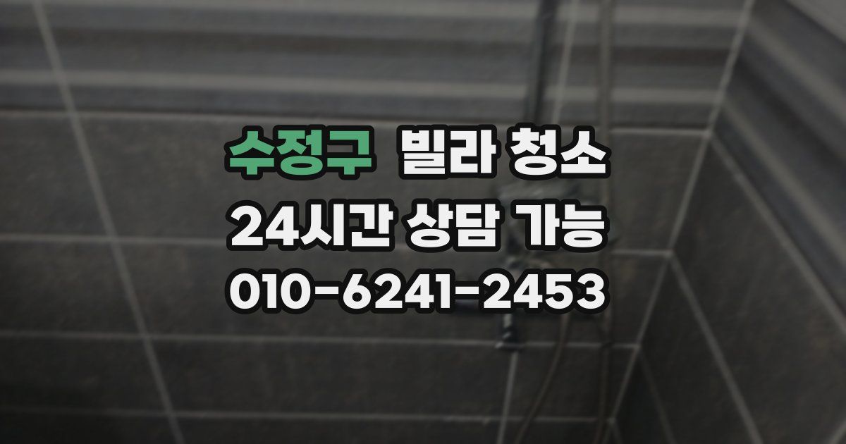 수정구 빌라 청소