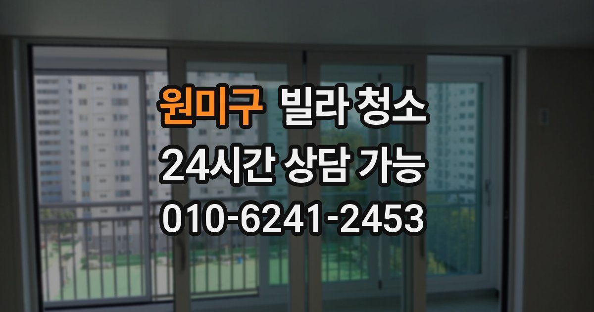 원미구 빌라 청소