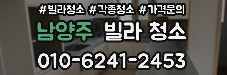 남양주 빌라 청소