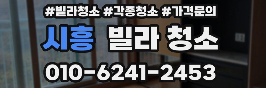 시흥 빌라 청소