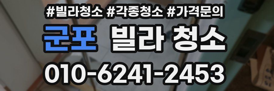 군포 빌라 청소