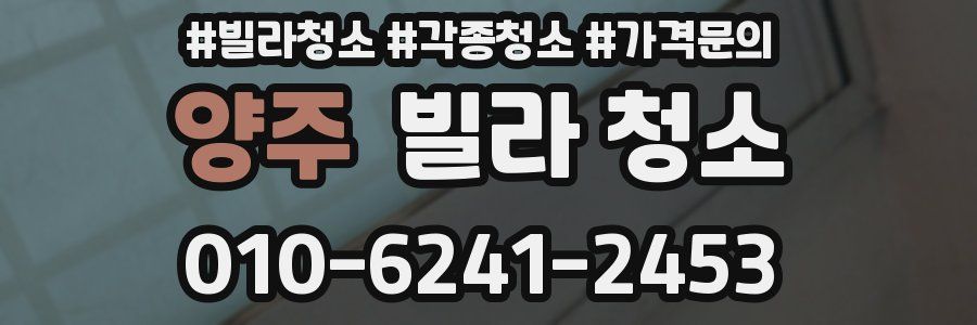 양주 빌라 청소