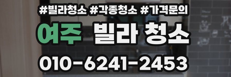 여주 빌라 청소