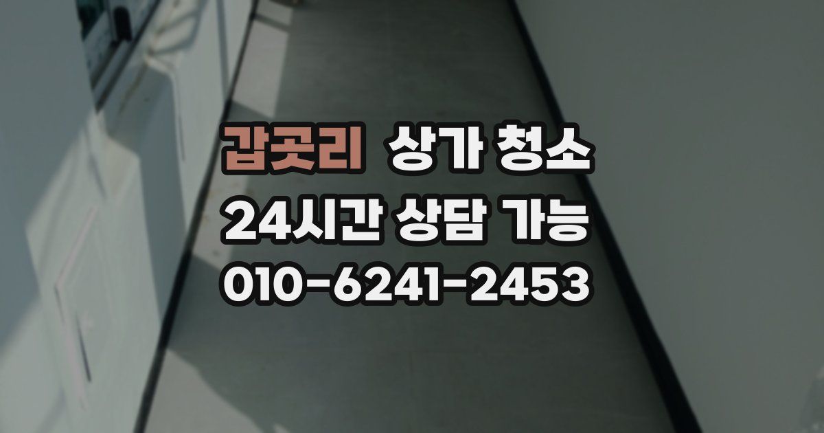 갑곳리 상가 청소