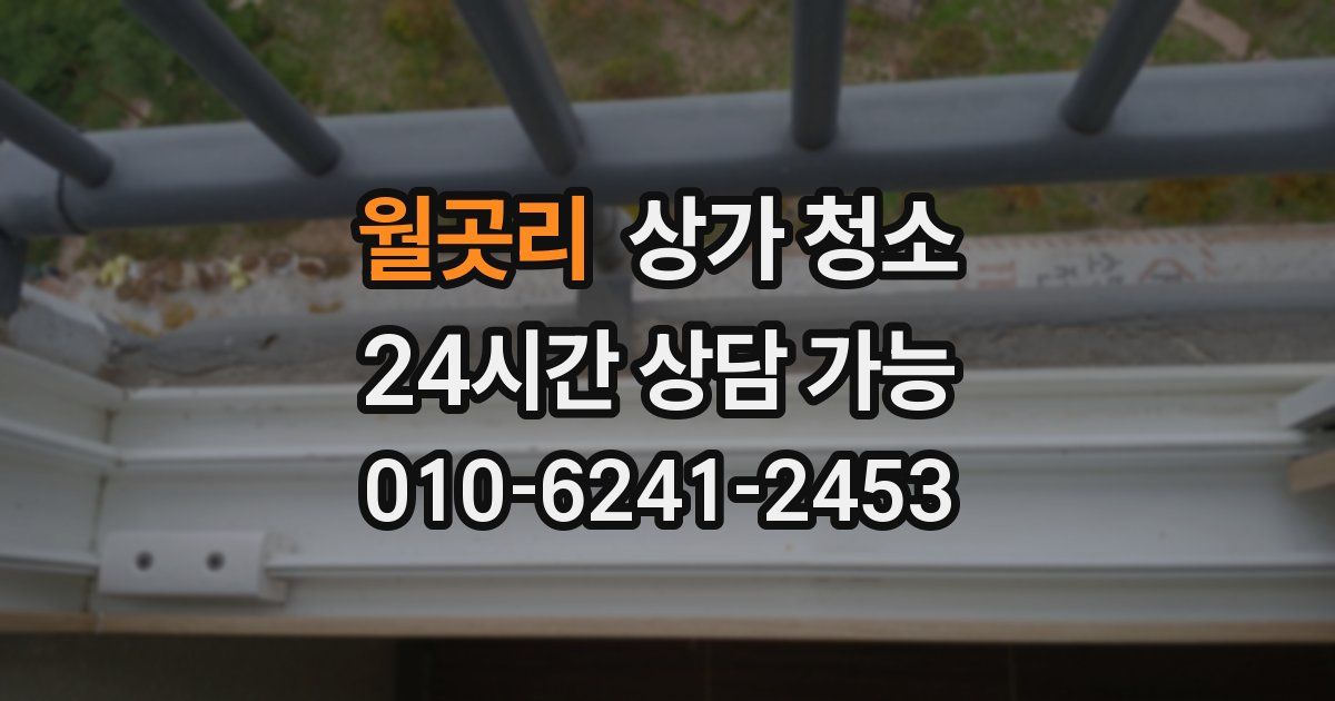 월곳리 상가 청소