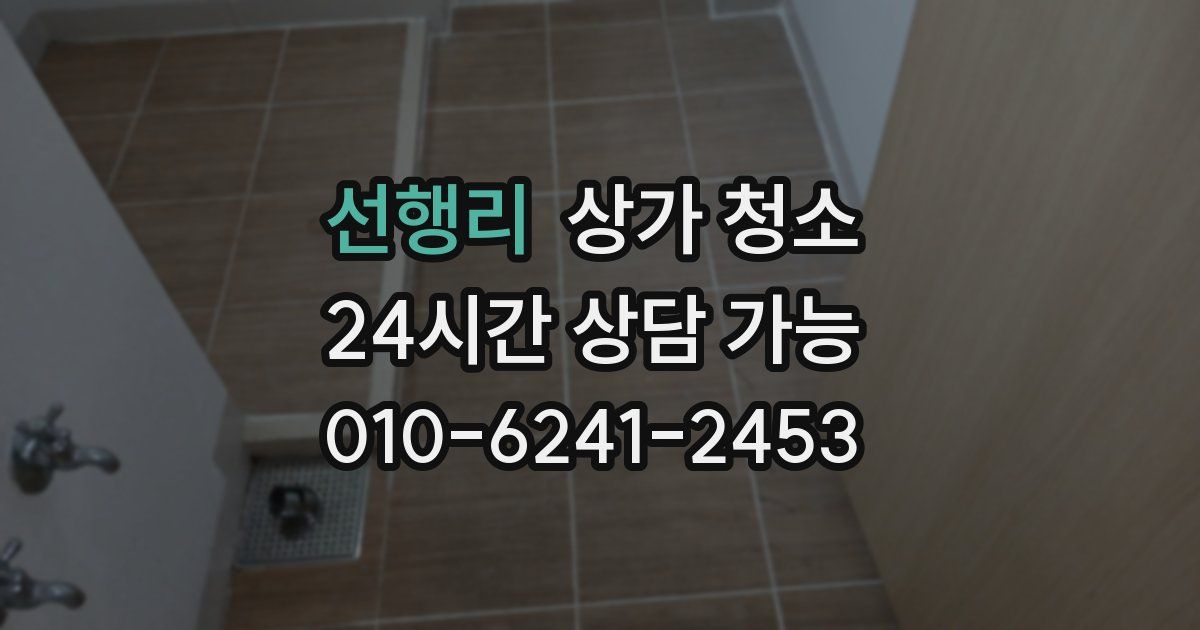 선행리 상가 청소