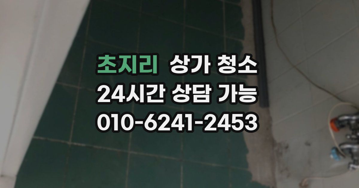 초지리 상가 청소