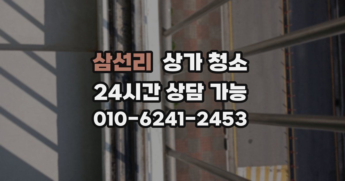 삼선리 상가 청소
