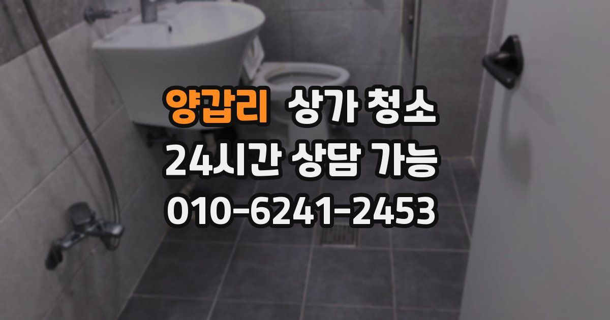 양갑리 상가 청소