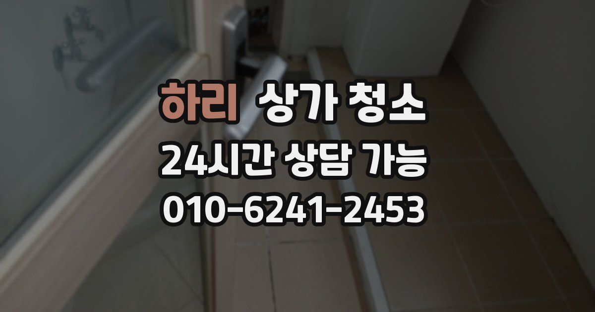 하리 상가 청소