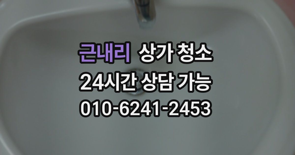 근내리 상가 청소