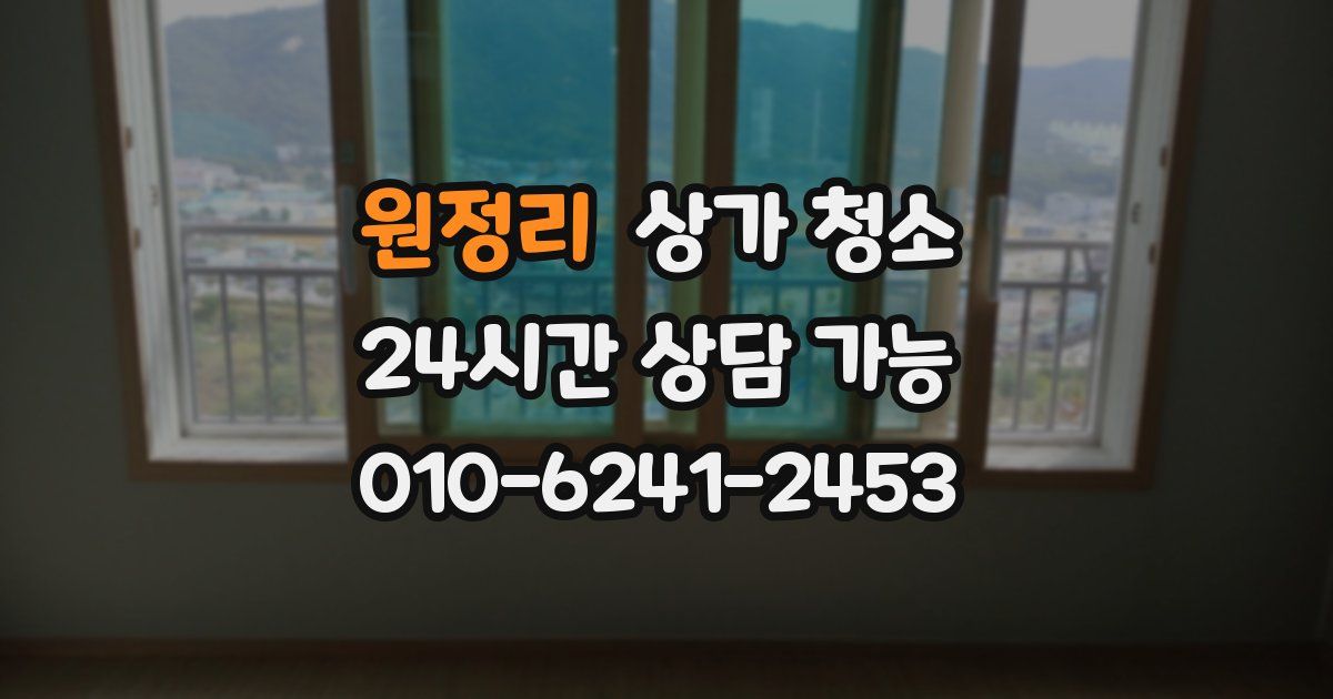 원정리 상가 청소