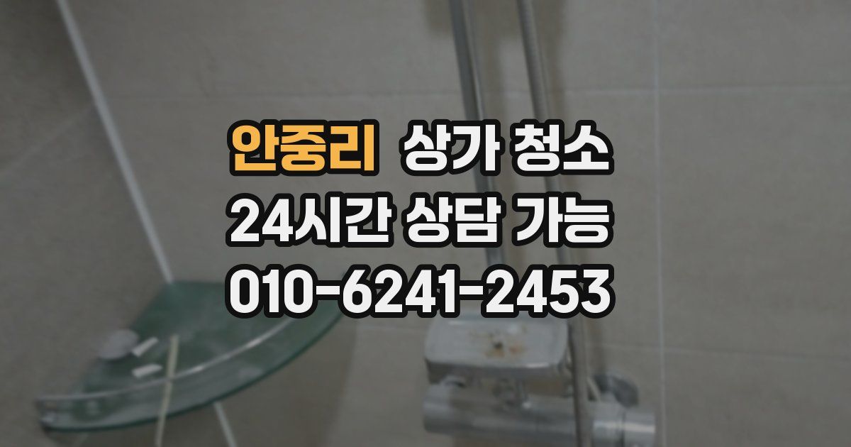 안중리 상가 청소