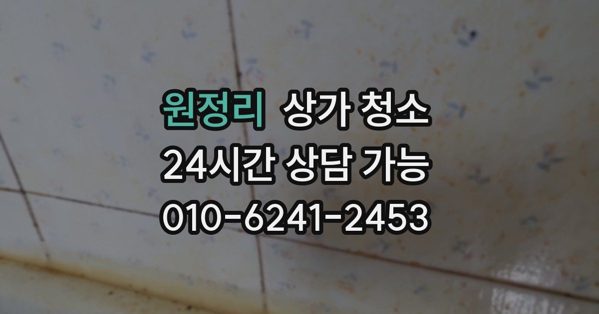 원정리 상가 청소