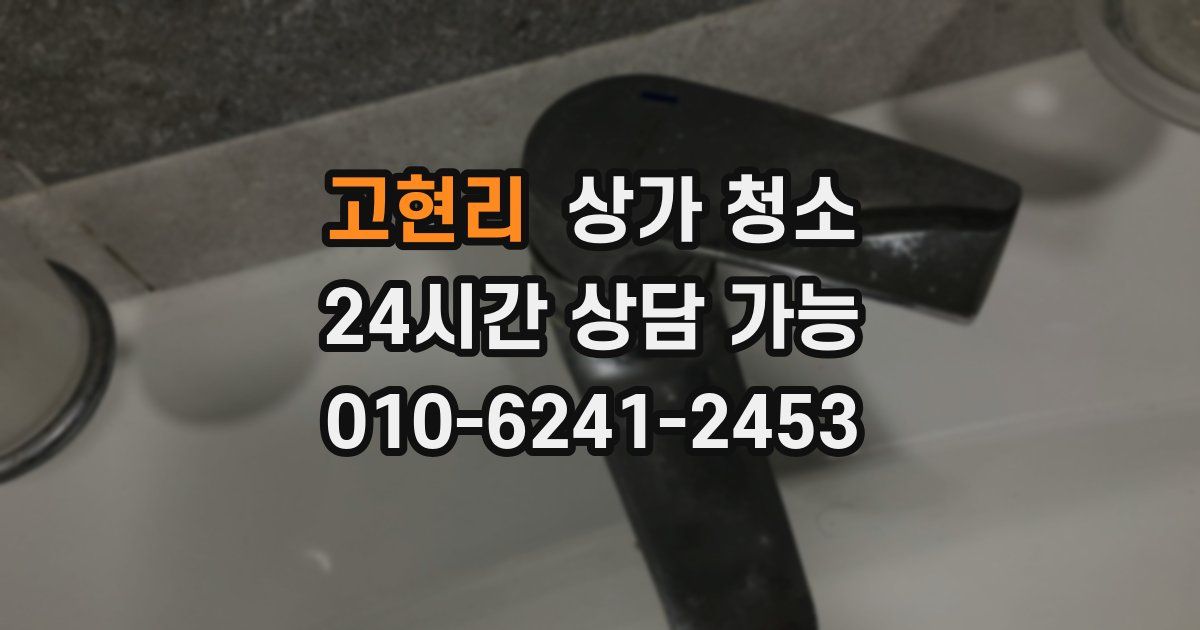 고현리 상가 청소