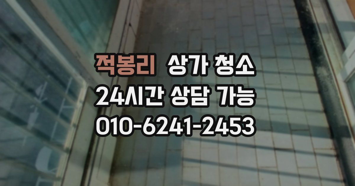 적봉리 상가 청소