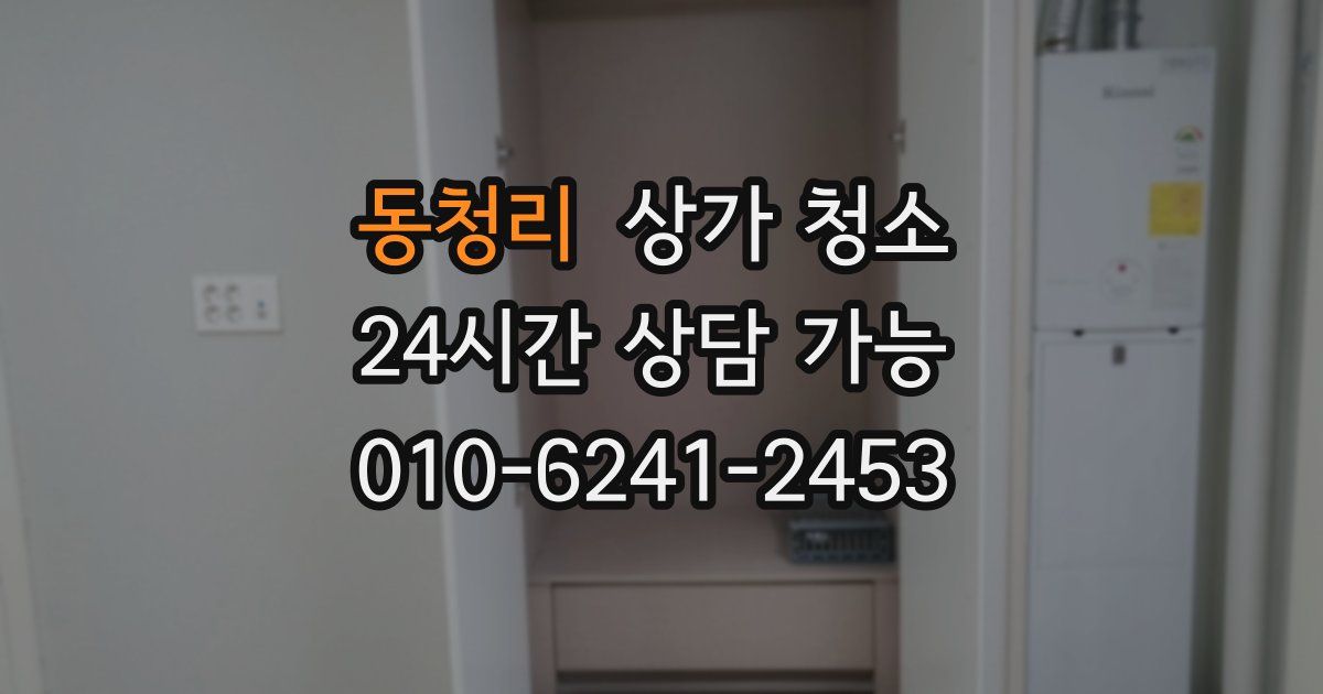 동청리 상가 청소