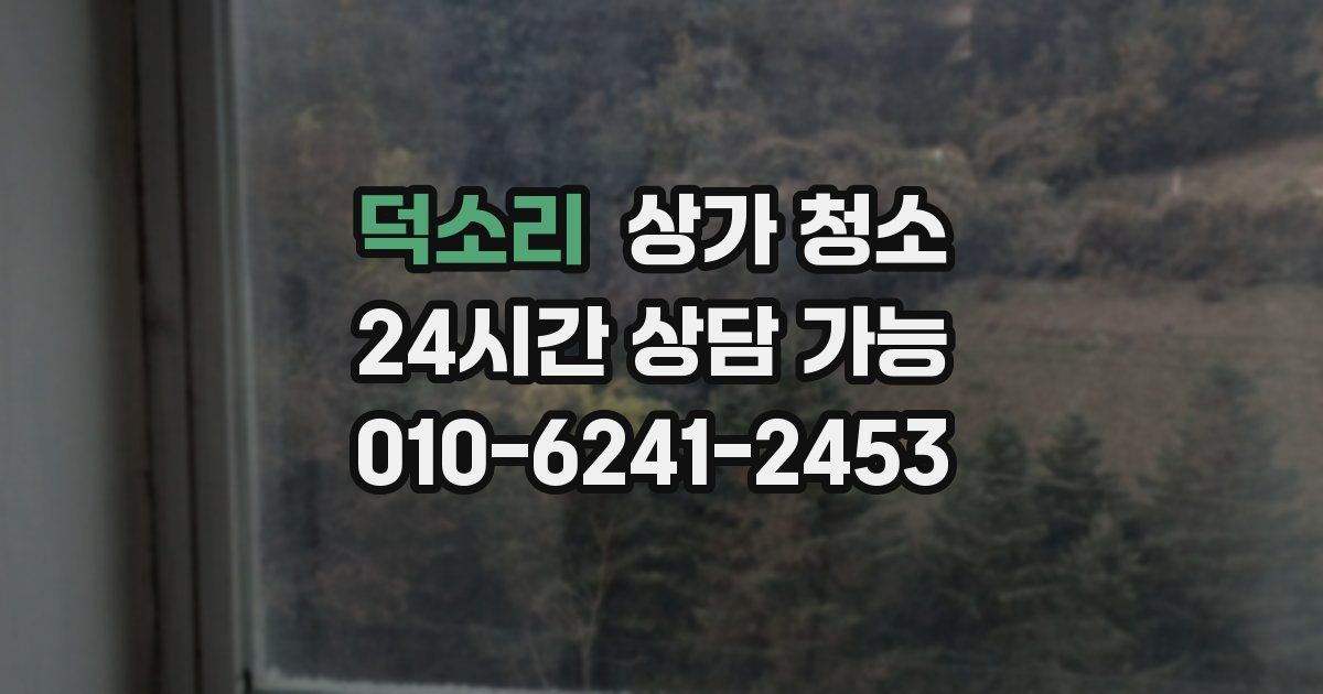 덕소리 상가 청소