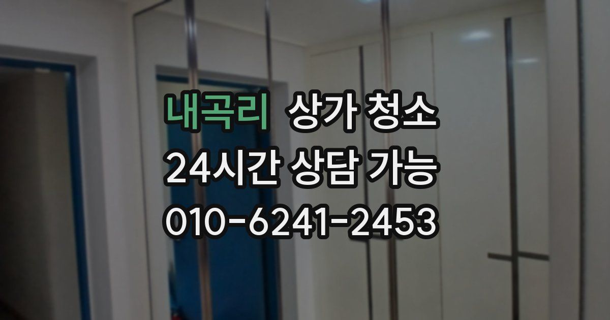 내곡리 상가 청소