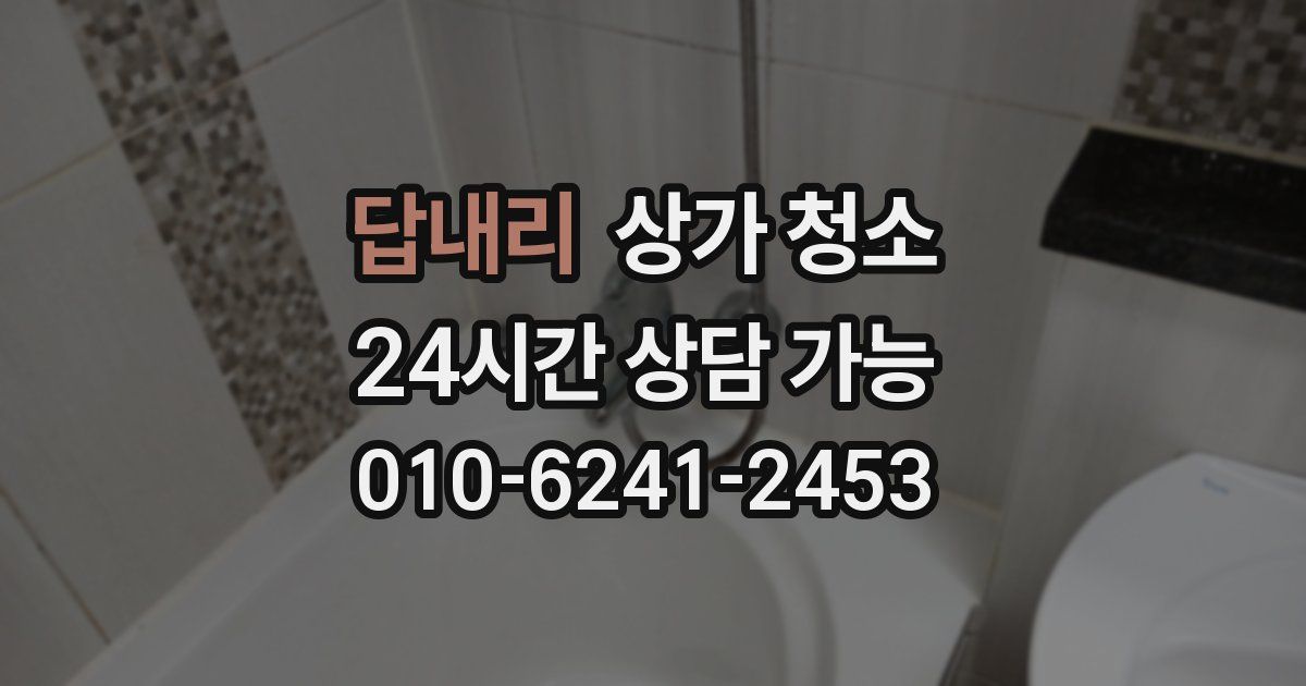 답내리 상가 청소