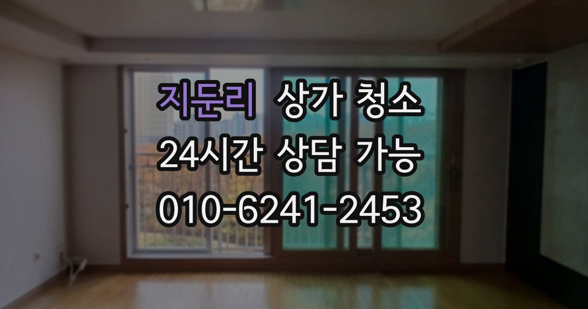 지둔리 상가 청소