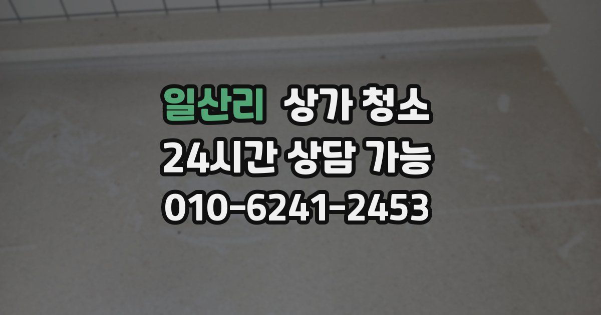 일산리 상가 청소