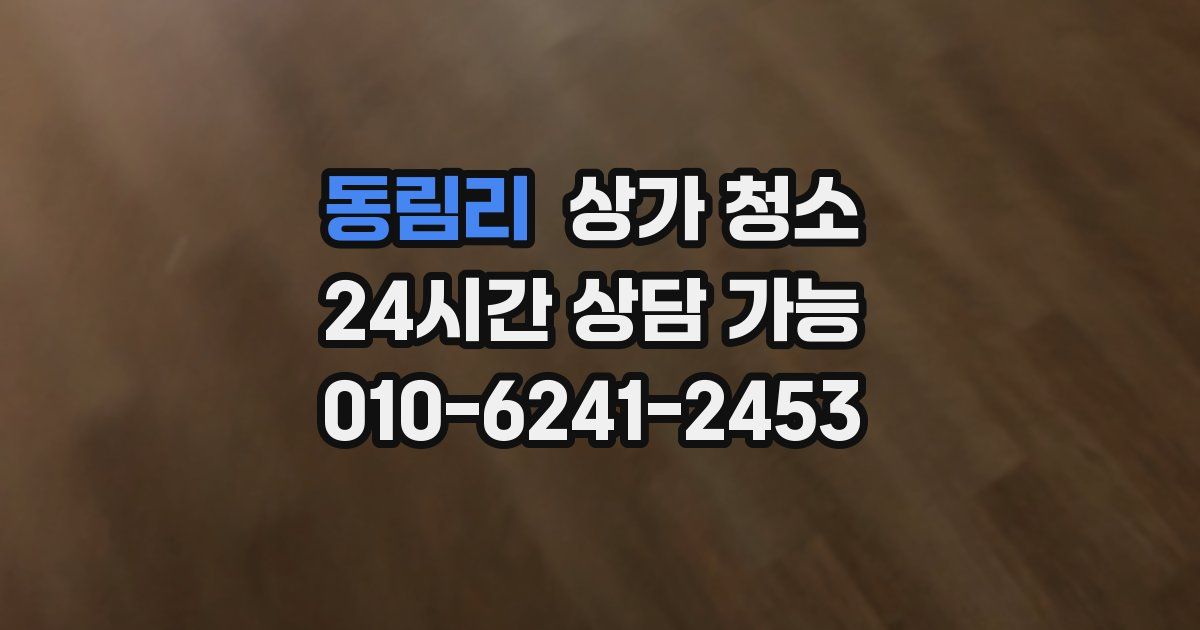 동림리 상가 청소