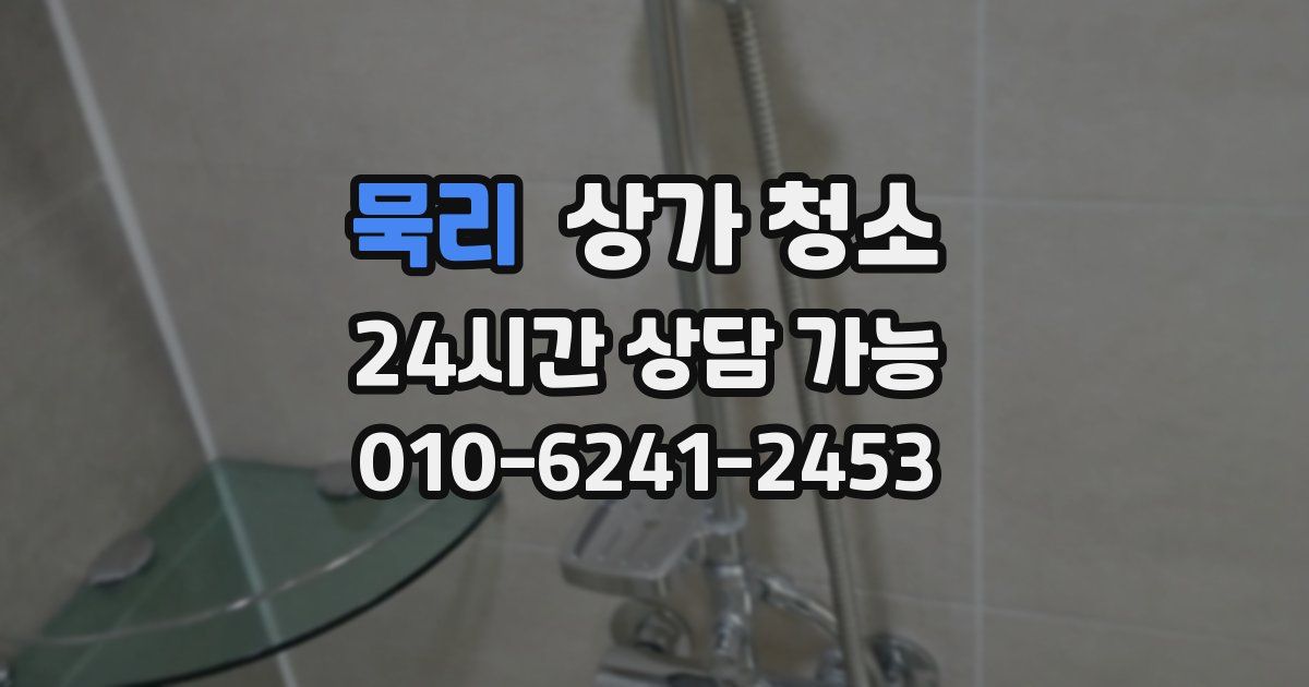 묵리 상가 청소
