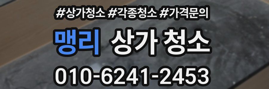 맹리 상가 청소
