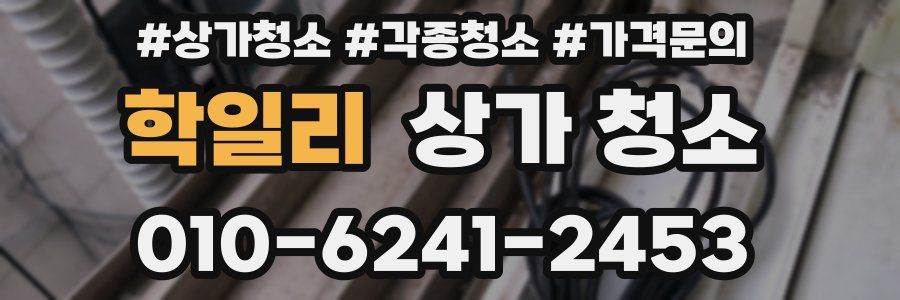 학일리 상가 청소