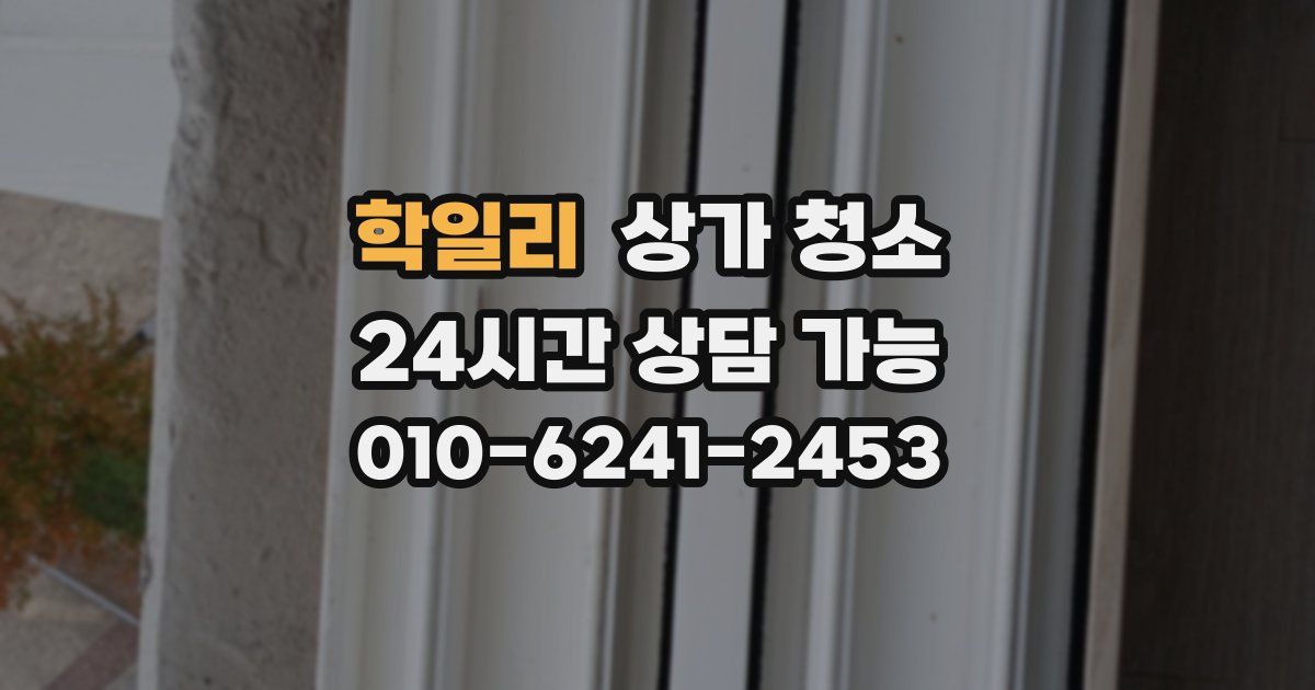 학일리 상가 청소