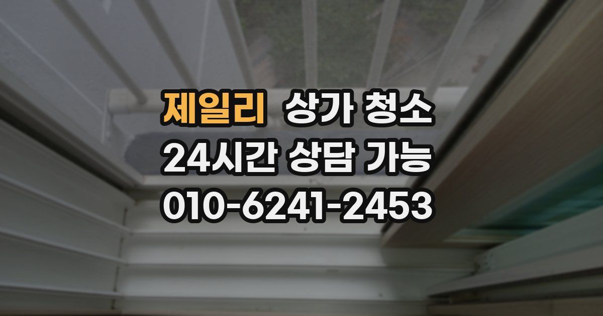 제일리 상가 청소