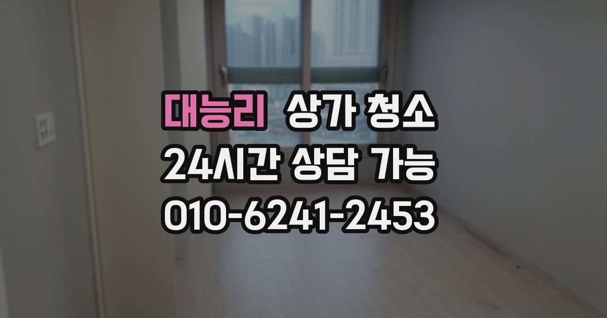 대능리 상가 청소
