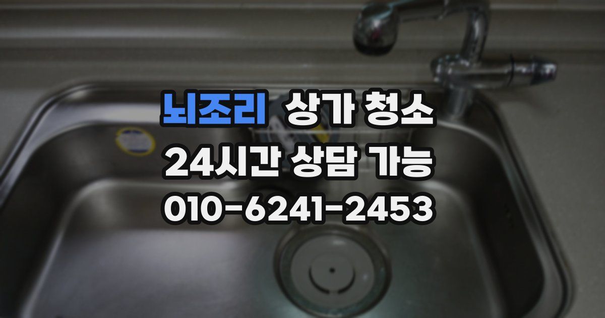 뇌조리 상가 청소