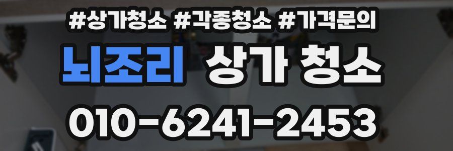 뇌조리 상가 청소