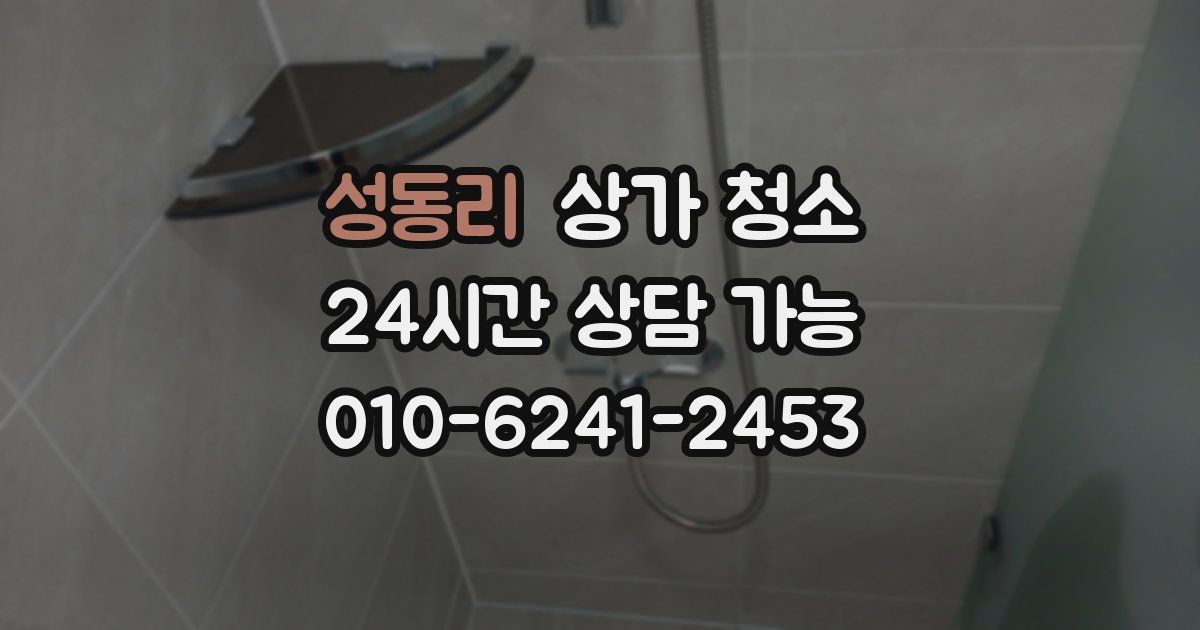 성동리 상가 청소