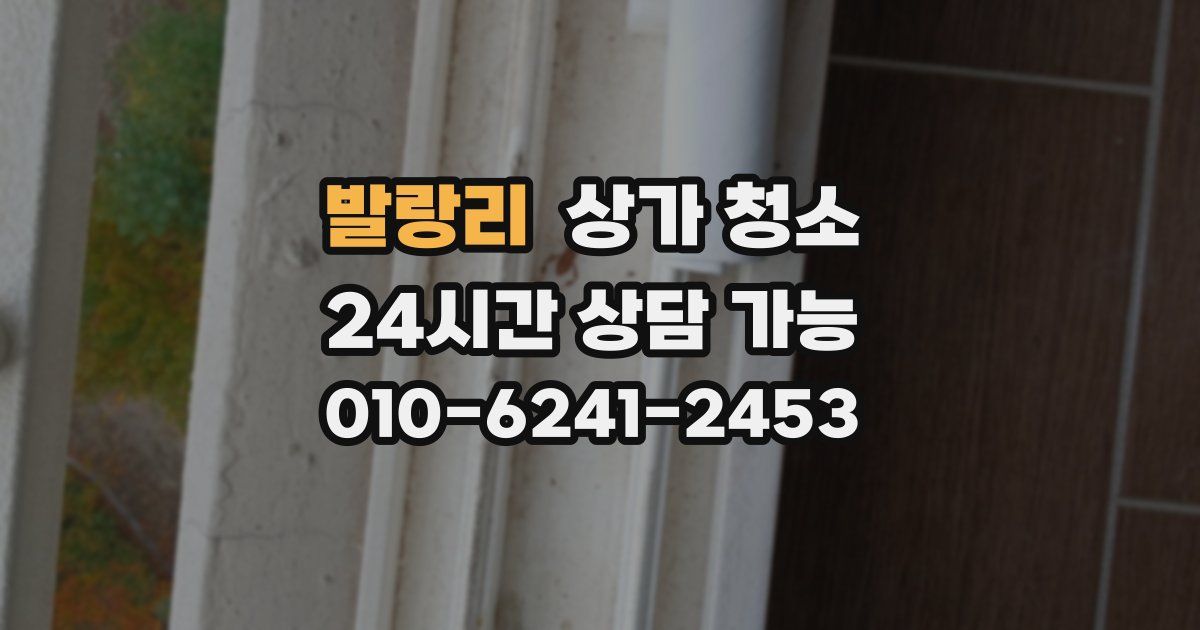 발랑리 상가 청소