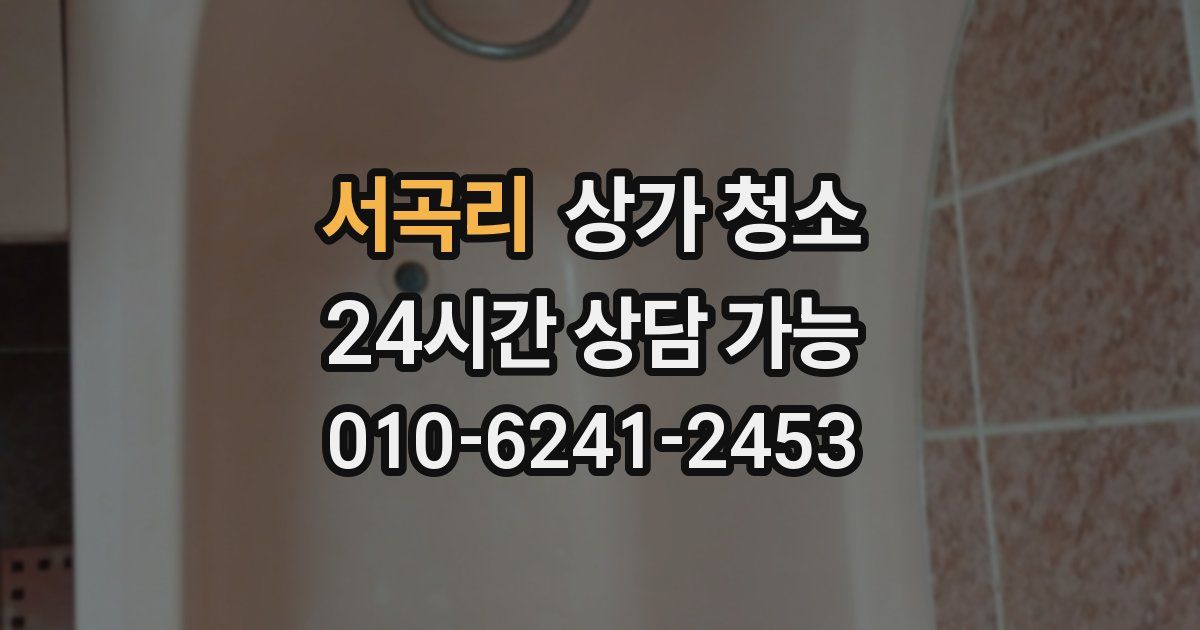 서곡리 상가 청소