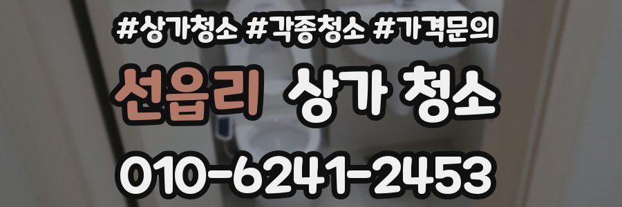 선읍리 상가 청소