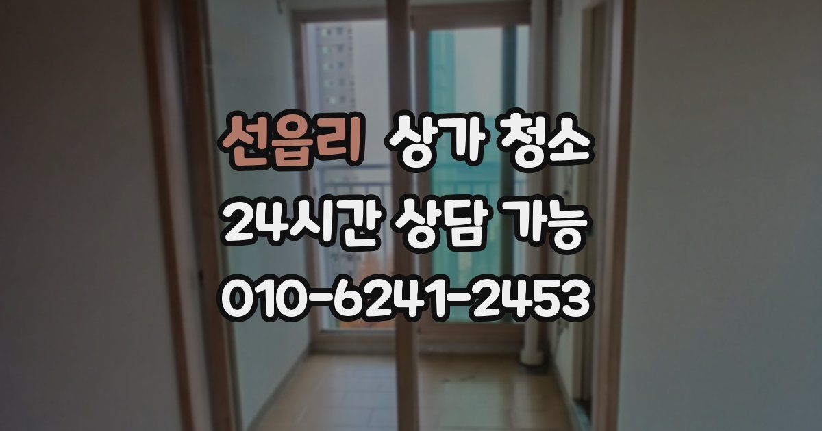선읍리 상가 청소