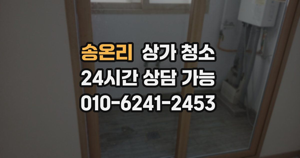 송온리 상가 청소