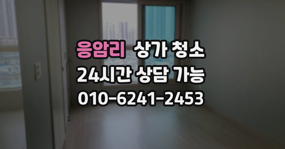 응암리 상가 청소
