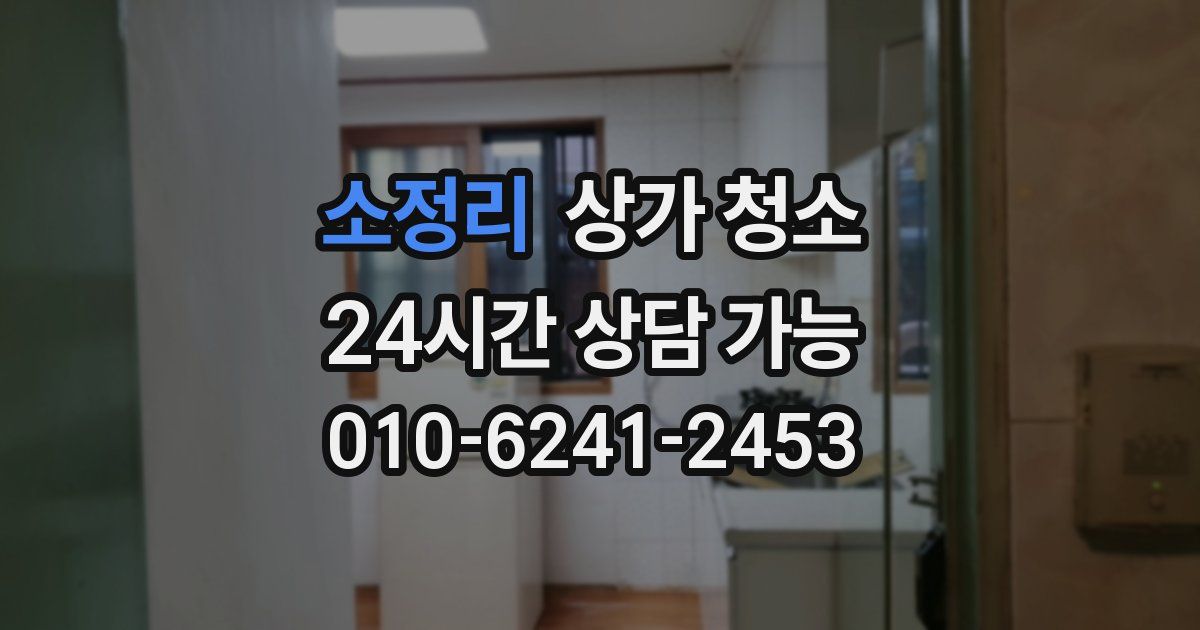 소정리 상가 청소