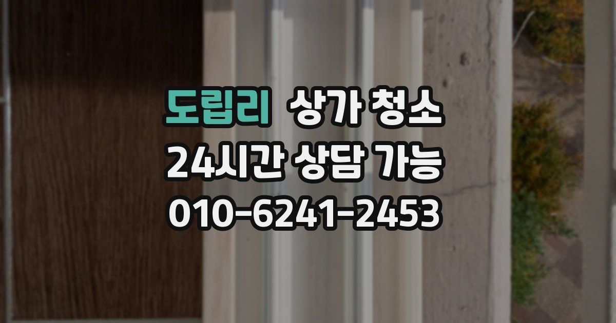 도립리 상가 청소