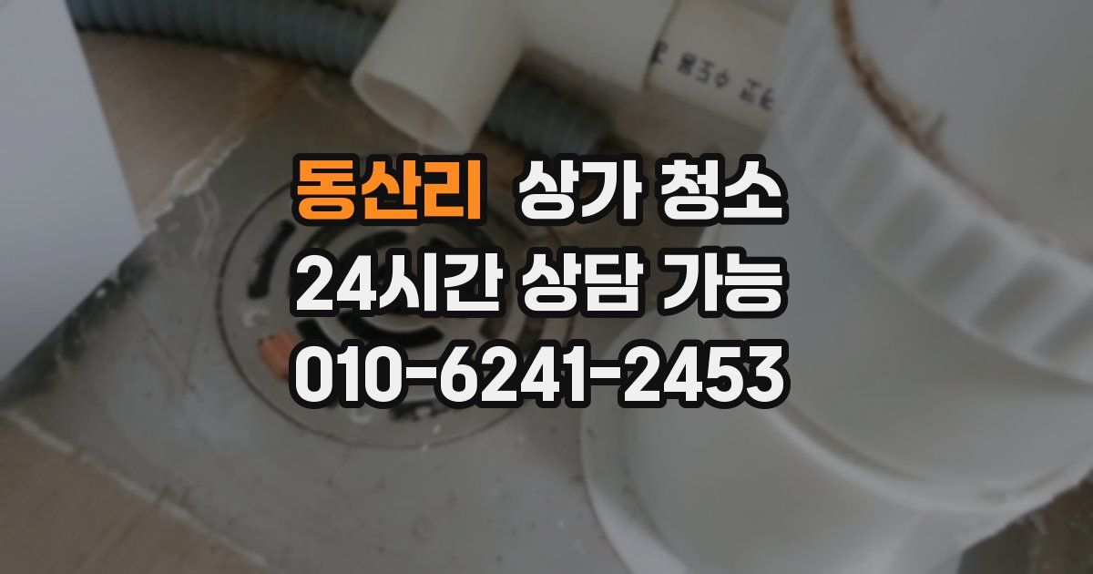 동산리 상가 청소