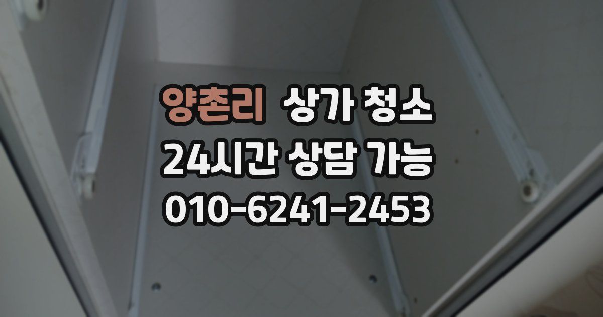양촌리 상가 청소